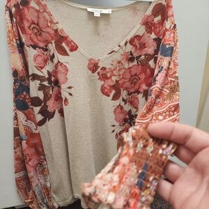 Chicos floral sweater